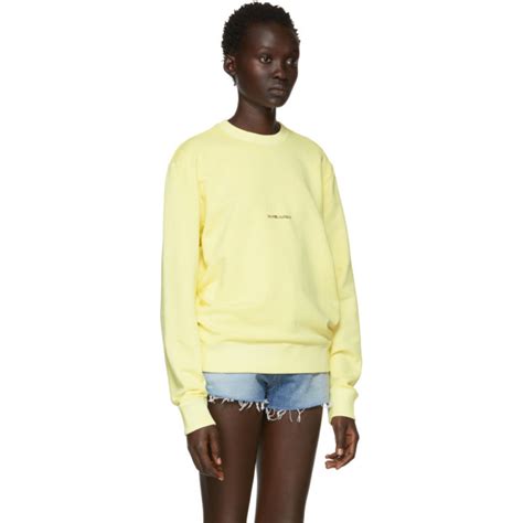 yellow saint laurent sweatshirt.